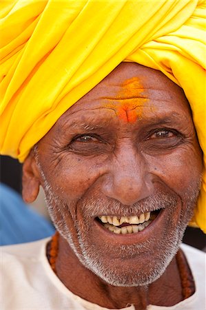 Indian Hindu man in the city of Varanasi, Benares, Northern India Stock Photo - Rights-Managed, Code: 841-07600073