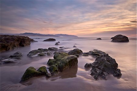 rock landscape photos - Rocks at sunset, Pacific City, Oregon, United States of America, North America Stock Photo - Rights-Managed, Code: 841-07600211