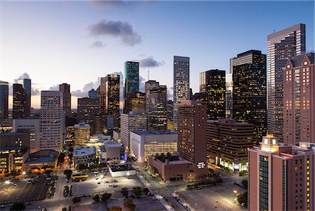 Downtown City skyline, Houston, Texas, United States of America, North America Stock Photo - Rights-Managed, Code: 841-07600254