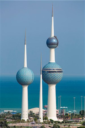 The Kuwait Towers, Kuwait City, Kuwait, Middle East Stock Photo - Rights-Managed, Code: 841-07653285