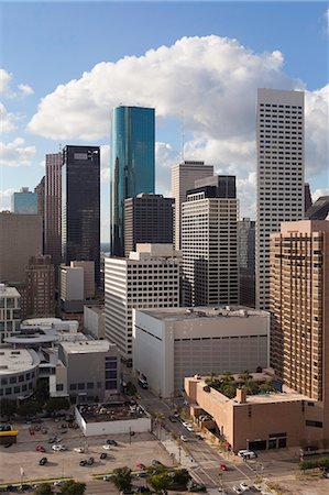 Downtown city skyline, Houston, Texas, United States of America, North America Stock Photo - Rights-Managed, Code: 841-07653305