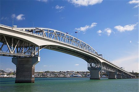 puentes - Auckland Harbour Bridge, Auckland, North Island, New Zealand, Pacific Foto de stock - Con derechos protegidos, Código: 841-07653354