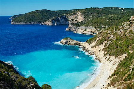 Avlaki beach and bay, Paxos, Paxi, Ionian Islands, Greek Islands, Greece, Europe Stock Photo - Rights-Managed, Code: 841-07653474