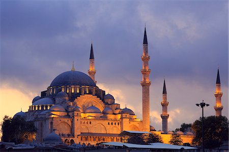 famous building with minaret - Suleymaniye Mosque, UNESCO World Heritage Site, Eminonuand Bazaar District, Istanbul, Turkey, Europe Stock Photo - Rights-Managed, Code: 841-07673402