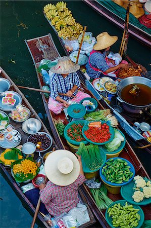 Floating market, Damnoen Saduak, Ratchaburi Province, Thailand, Southeast Asia, Asia Stock Photo - Rights-Managed, Code: 841-07673500