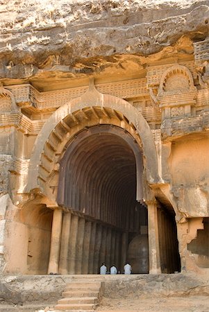 simsearch:841-06502522,k - The main open chaitya (temple) in the Bhaja Caves, excavated in basalt, Lonavala, Western Ghats, Maharashtra, India, Asia Stock Photo - Rights-Managed, Code: 841-07782159