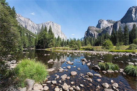 Valley View with El Capitan, Yosemite National Park, UNESCO World Heritage Site, California, United States of America, North America Stock Photo - Rights-Managed, Code: 841-07782193
