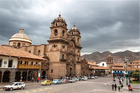 View over Iglesia de la Compania de Jesus church and La Merced church, Cuzco, UNESCO World Heritage Site, Peru, South America Stock Photo - Rights-Managed, Code: 841-07782369