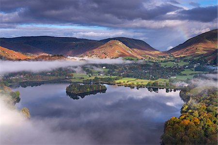 simsearch:841-07590500,k - Mist burns off Lake Grasmere in the early morning, Lake District National Park, Cumbria, England, United Kingdom, Europe Stock Photo - Rights-Managed, Code: 841-07782473
