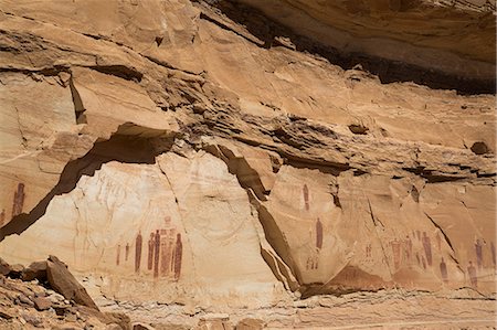 Great Gallery Pictograph Panel, Barrier Canyon Style, Horseshoe Canyon, Canyonlands National Park, Utah, United States of America, North America Stock Photo - Rights-Managed, Code: 841-07782624