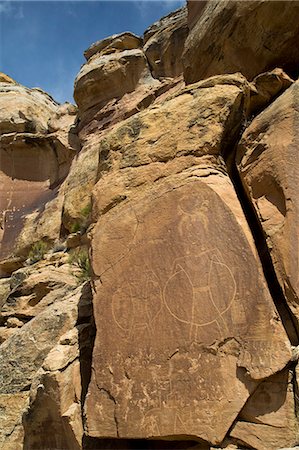 Dry Fork Canyon Rock Art, located on McConkie Ranch, Fremont style, dating from AD 700 to AD 1200, near Vernal, Utah, United States of America, North America Stock Photo - Rights-Managed, Code: 841-07782639
