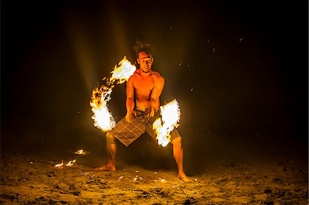 fire dance - Traditional Firedance, Viti Levu, Fiji, South Pacific, Pacific Stock Photo - Rights-Managed, Code: 841-07782974