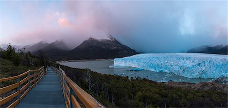 perito moreno glacier - Perito Moreno Glacier at dawn, Los Glaciares National Park, UNESCO World Heritage Site, Patagonia, Argentina, South America Stock Photo - Rights-Managed, Code: 841-07801618