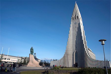 Hallgrimskirja Church, Reykjavik, Iceland, Polar Regions Stock Photo - Rights-Managed, Code: 841-07813787