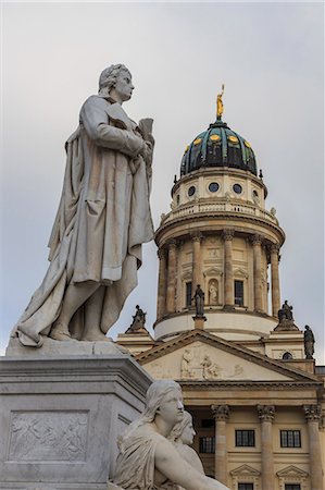 simsearch:841-06806761,k - Franzosischer Dom (French Cathedral) and Schiller's Monument detail, Gendarmenmarkt, Mitte, Berlin, Germany, Europe Stock Photo - Rights-Managed, Code: 841-07913761