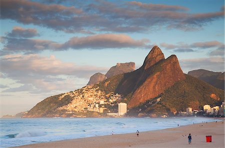 Ipanema beach, dawn, Rio de Janeiro, Brazil, South America Stock Photo - Rights-Managed, Code: 841-07913875