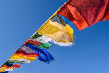 Prayer flags at Namgyal Tsemo Monastery in Leh, Ladakh, Himalayas, India, Asia Stock Photo - Rights-Managed, Code: 841-07913971