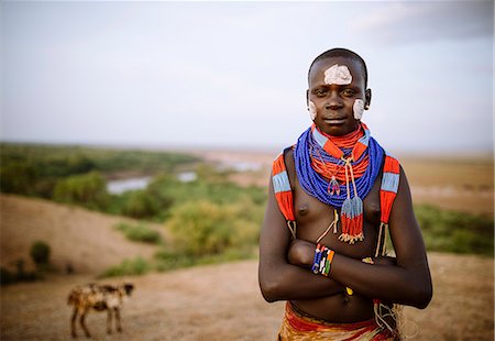 ethiopia and woman and one person - Portrait of Warsha, Kara Tribe, Korcho Village, Omo Valley, Ethiopia, Africa Stock Photo - Rights-Managed, Code: 841-08059655