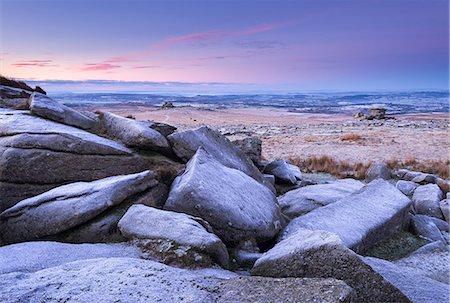 simsearch:841-06030590,k - Frost covered granite boulders in winter at Great Staple Tor in Dartmoor National Park, Devon, England, United Kingdom, Europe Stock Photo - Rights-Managed, Code: 841-08102040