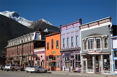 Buildings along Main Street, Silverton, Colorado, United States of America, North America Stock Photo - Rights-Managed, Code: 841-08149659