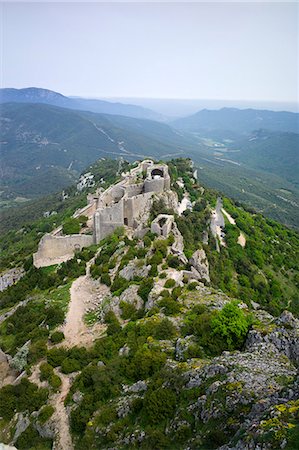 simsearch:841-07540886,k - Peyrepertuse Cathar castle, French Pyrenees, France, Europe Stock Photo - Rights-Managed, Code: 841-08220900