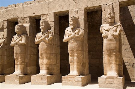 simsearch:841-06033889,k - Osiride statues of Ramses III, Ramses III Temple, Karnak Temple, Luxor, Thebes, UNESCO World Heritage Site, Egypt, North Africa, Africa Stock Photo - Rights-Managed, Code: 841-08221007