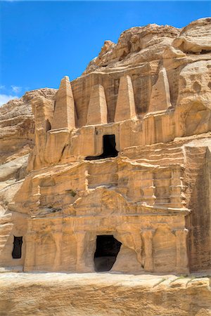 simsearch:841-02944527,k - Obelisk Tomb (upper structure), Bab as-Sig Triclinium (lower structure), Petra, UNESCO World Heritage Site, Jordan, Middle East Stock Photo - Rights-Managed, Code: 841-08221029