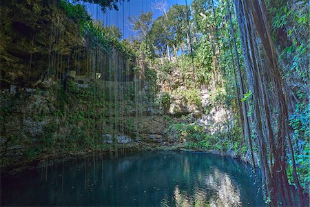 Cenote Ik Kil, near Chichen Itza, Yucatan, Mexico, North America Foto de stock - Con derechos protegidos, Código: 841-08244244
