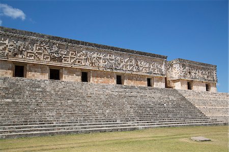 simsearch:841-06806879,k - Palace of the Governor, Uxmal, Mayan archaeological site, UNESCO World Heritage Site, Yucatan, Mexico, North America Stock Photo - Rights-Managed, Code: 841-08244257