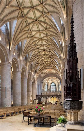 simsearch:841-08240211,k - Interior looking East and font, Tewkesbury Abbey, Gloucestershire, England, United Kingdom, Europe Stock Photo - Rights-Managed, Code: 841-08240042