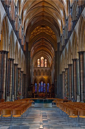 simsearch:841-08240211,k - Looking down the magnificent nave of Salisbury Cathedral, Salisbury, Wiltshire, England, United Kingdom, Europe Stock Photo - Rights-Managed, Code: 841-08240205