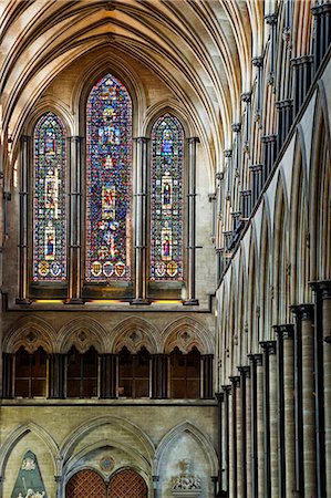 simsearch:841-03031656,k - Looking down the nave of Salisbury Cathedral towards the west front, Salisbury, Wiltshire, England, United Kingdom, Europe Stock Photo - Rights-Managed, Code: 841-08240213
