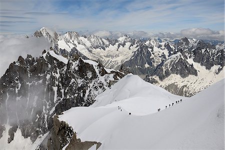 frozen mountain - Mountaineers and climbers, Mont Blanc Massif, Aiguille du Midi, Chamonix, Haute Savoie, French Alps, France, Europe Stock Photo - Rights-Managed, Code: 841-08279389