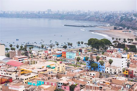 peru - Lima seen from Cerro San Cristobal, Lima Province, Peru, South America Photographie de stock - Rights-Managed, Code: 841-08421083