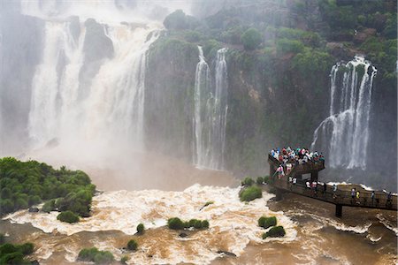simsearch:841-06501835,k - Iguazu Falls, Brazil side, UNESCO World Heritage Site, viewing platform for Devils Throat, border of Brazil Argentina and Paraguay, South America Stock Photo - Rights-Managed, Code: 841-08421105