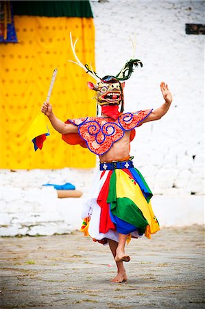 simsearch:841-05845843,k - Traditional dancer at the Paro festival, Paro, Bhutan, Asia Stock Photo - Rights-Managed, Code: 841-08421248