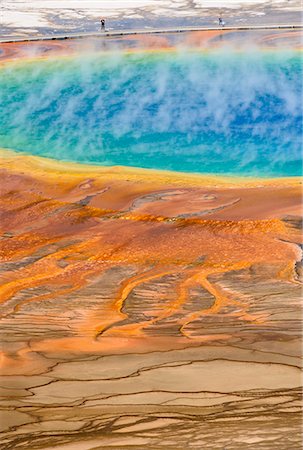 sublimation - Grand Prismatic Spring, Midway Geyser Basin, Yellowstone National Park, UNESCO World Heritage Site, Wyoming, United States of America, North America Stock Photo - Rights-Managed, Code: 841-08421427