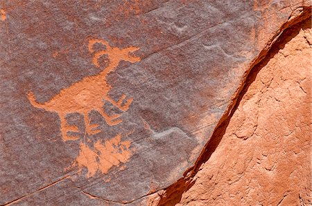 Petroglyphs at Sun's Eye, Monument Valley Navajo Tribal Park, Monument Valley, Utah, United States of America, North America Stock Photo - Rights-Managed, Code: 841-08421463