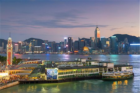 View of Star Ferry Terminal and Hong Kong Island skyline, Hong Kong, China, Asia Stock Photo - Rights-Managed, Code: 841-08421485