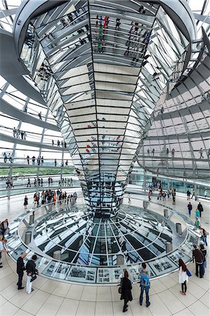 The Reichstag Dome, German Parliament building, Mitte, Berlin, Germany, Europe Stock Photo - Rights-Managed, Code: 841-08438738