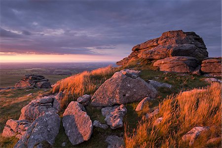 simsearch:841-07082971,k - Evening sunlight illuminates West Mill Tor on Dartmoor in summer, Dartmoor National Park, Devon, England, United Kingdom, Europe Stock Photo - Rights-Managed, Code: 841-08438778