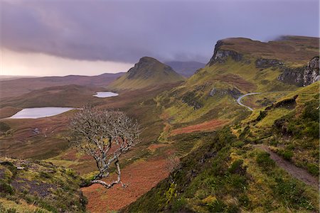 skye scotland - The Trotternish mountain range at the Quiraing, Isle of Skye, Inner Hebrides, Scotland, United Kingdom, Europe Stock Photo - Rights-Managed, Code: 841-08438811