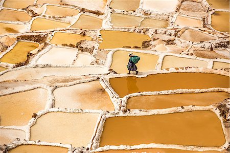 Woman mining salt, Salineras de Maras, Maras Salt Flats, Sacred Valley, Peru, South America Stock Photo - Rights-Managed, Code: 841-08645372