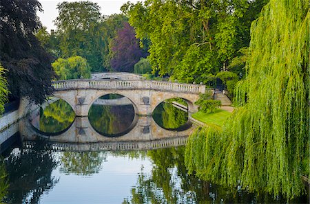 Clare and King's College Bridges over River Cam, The Backs, Cambridge, Cambridgeshire, England, United Kingdom, Europe Stock Photo - Rights-Managed, Code: 841-08729648