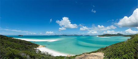 simsearch:841-05783557,k - A panoramic view of the world-famous Whitehaven Beach on Whitsunday Island, Queensland, Australia, Pacific Stock Photo - Rights-Managed, Code: 841-08781798