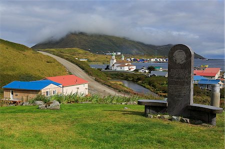 Monument to Unangan People, Unalaska Island, Aleutian Islands, Alaska, United States of America, North America Stock Photo - Rights-Managed, Code: 841-08781841