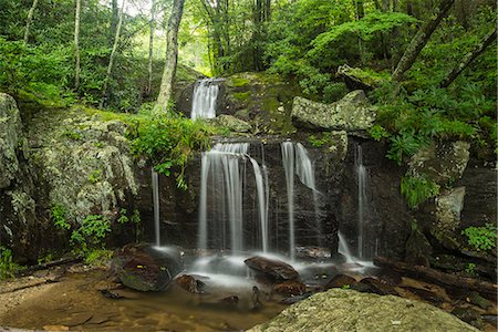 Waterfall, Blue Ridge Mountains, North Carolina, United States of America, North America Stock Photo - Rights-Managed, Code: 841-08860912