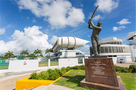 st michael - Garfield Sobers statue and The Kensington Oval Cricket Ground, Bridgetown, St. Michael, Barbados, West Indies, Caribbean, Central America Stock Photo - Rights-Managed, Code: 841-08861040
