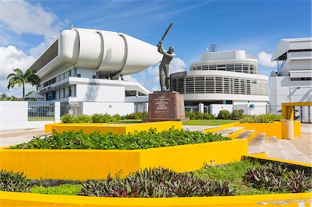 st michael - Garfield Sobers statue and The Kensington Oval Cricket Ground, Bridgetown, St. Michael, Barbados, West Indies, Caribbean, Central America Stock Photo - Rights-Managed, Code: 841-08861042