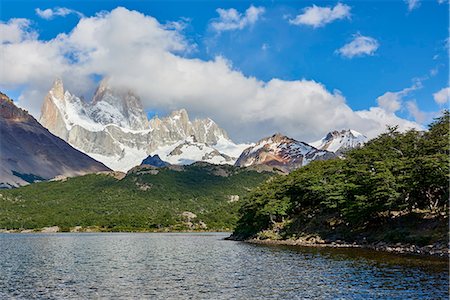 Capri Lagoon with Monte Fitz Roy in the background, Patagonia, Argentina, South America Stock Photo - Rights-Managed, Code: 841-08887426